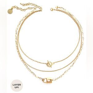 Well Dunn Luck gold necklace set BNWT